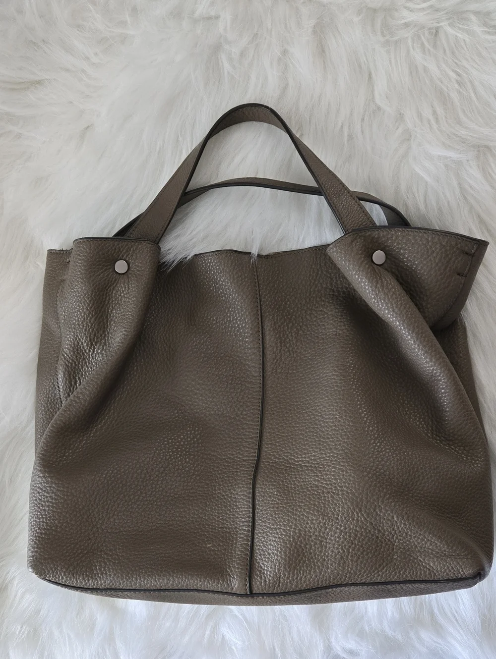 Vince Camuto Greige Slouchy Hobo Bag